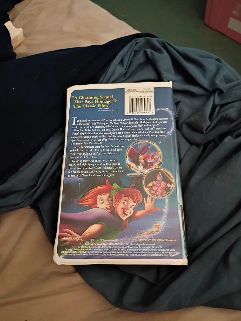 Disney Peter Pan Return to Never Land on VHS